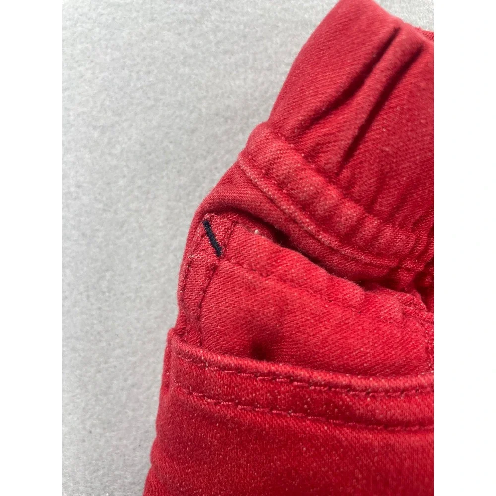 Gap Toddler Boys Red Denim Shorts Stretch Pull On 12-18 Mo. Elastic Waist